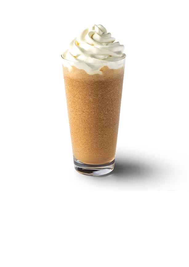 En Chocolate Cream Frappuccino® Blended Beverage i et højt glas