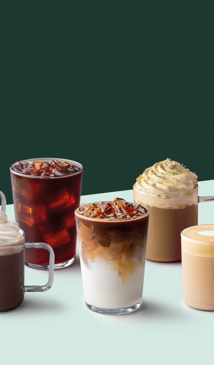 Drikkevaremenu fra Starbucks