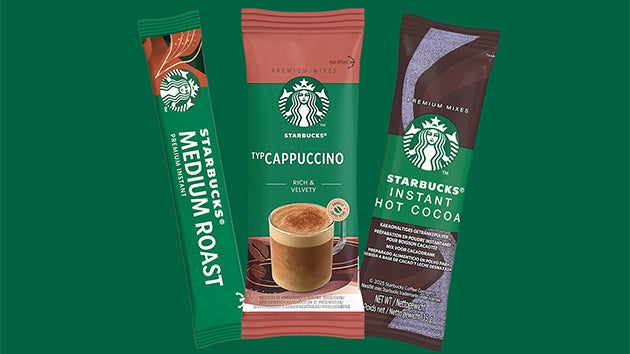 Starbucks Premium Instant-drikkebreve: Starbucks Medium Roast-kaffe, Cappuccino-mix og Instant Hot Cocoa