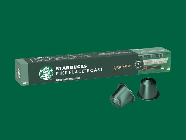 Starbucks® fra Nespresso® Pike Place™ Roast-kapsel og -emballage